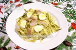 Fettuccine con anguilla affumicata