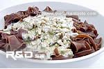 Cocoa tagliatelle with light cream & walnuts