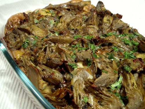 Artichoke egg casserole