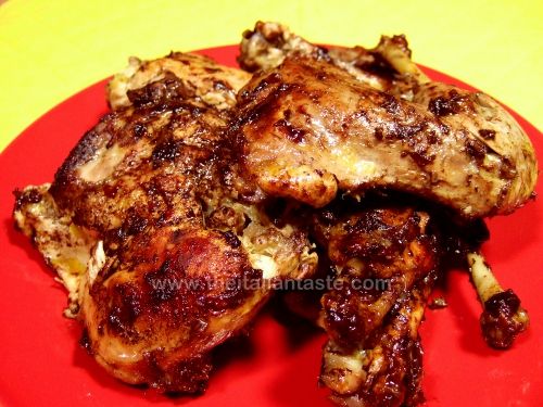 Faraona in padella, agli agrumi e cioccolato