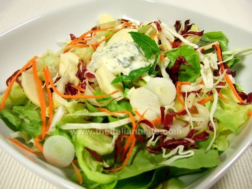 Assorted vegetable salad with mayonnaise