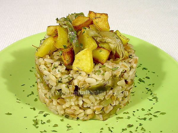 Risotto carciofi e patate