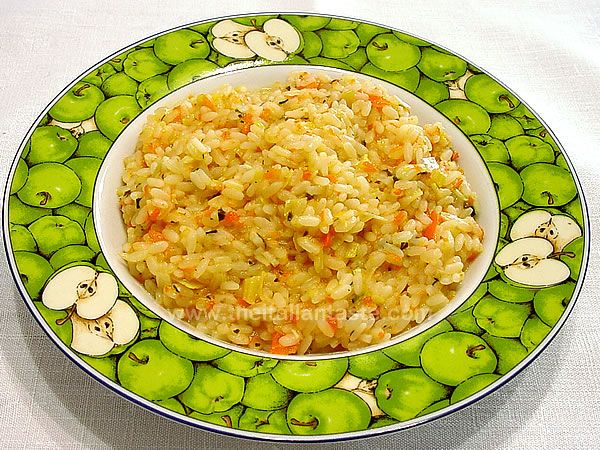 Risotto with leeks and carrots