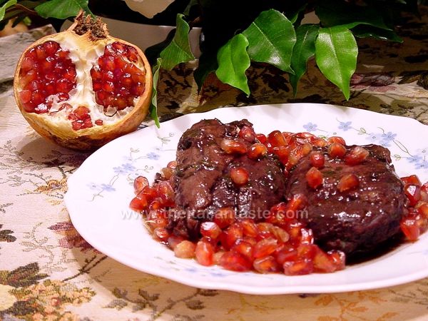 Duck breast with pomegranate