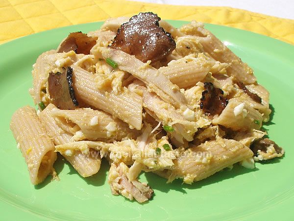 Insalata di pasta con coniglio e tartufo