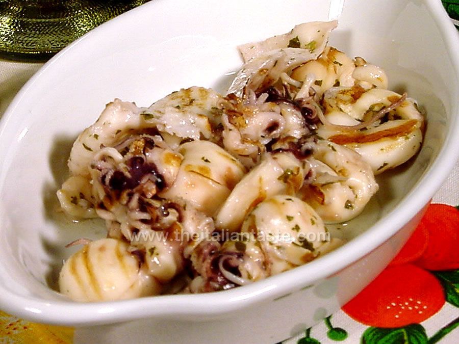 How to grill baby cuttlefish