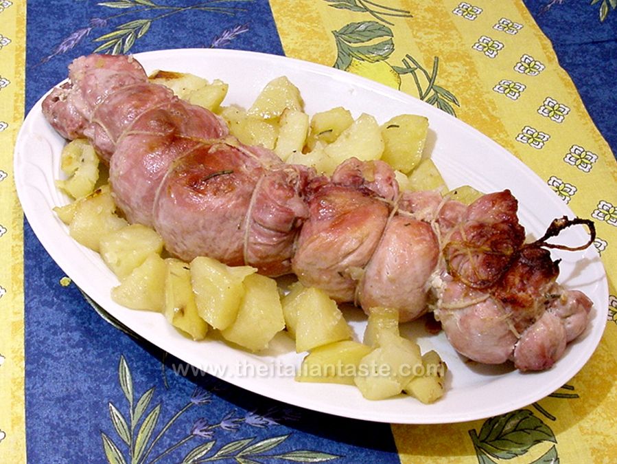 Rolled stuffed rabbit