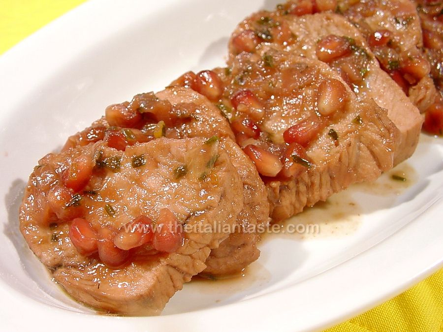 Pomegranate-flavored turkey breast