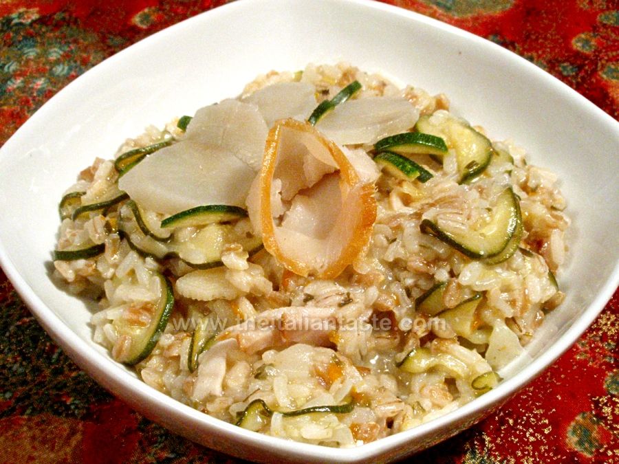 Risotto with smoked sturgeon