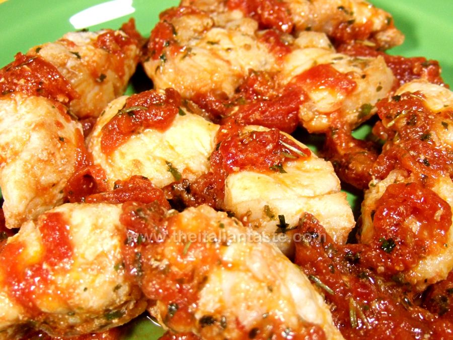 Coda di rospo in potacchio