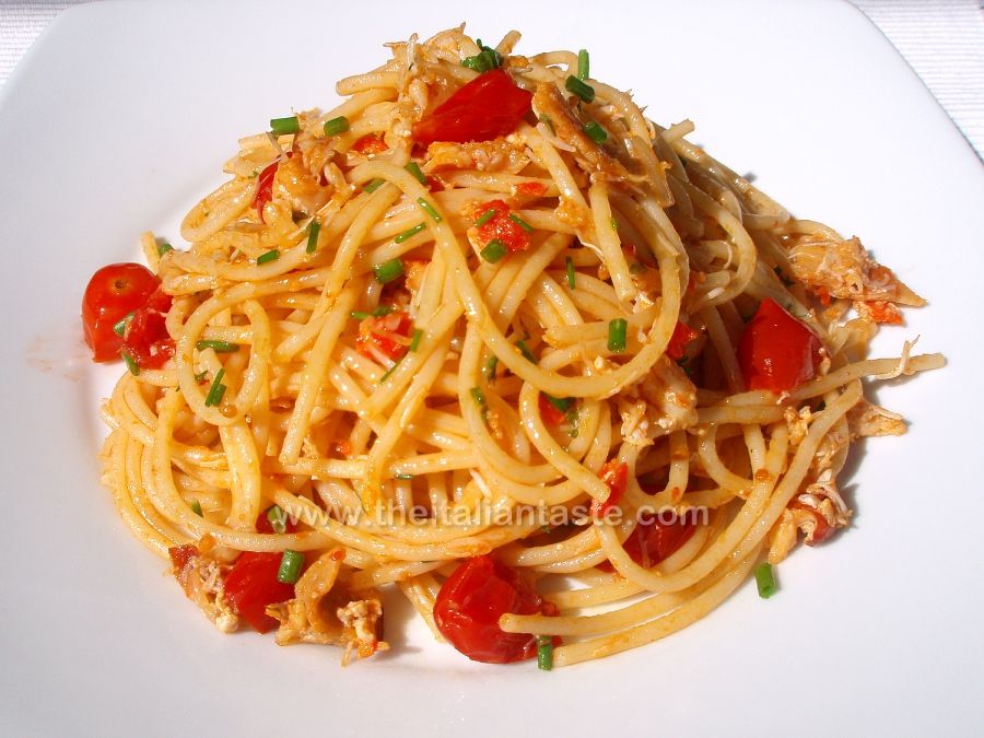 Spaghetti al granchio
